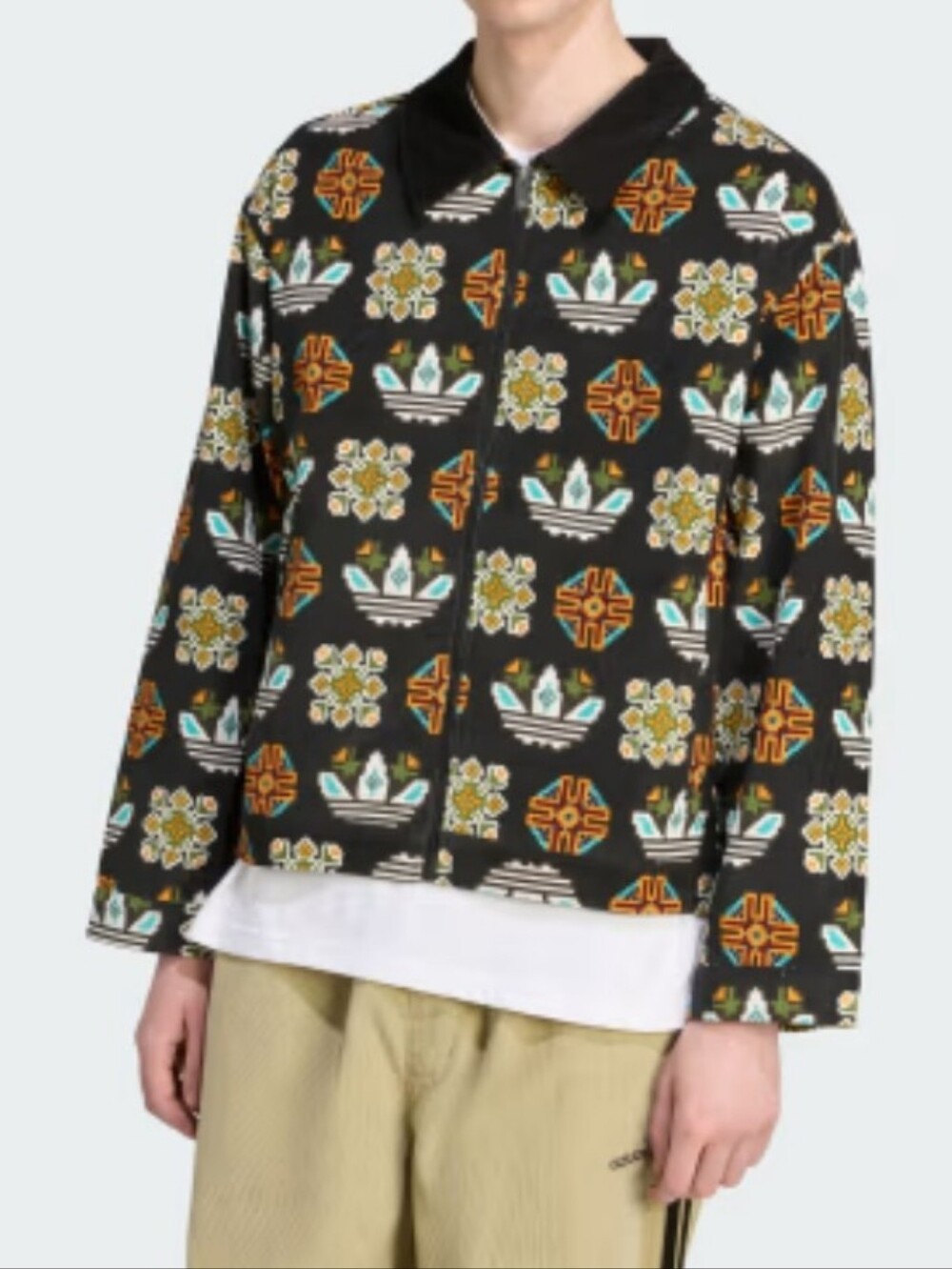 🆕️ Adidas Originals Monogram AllOver Corduroy Jacket Men's XL